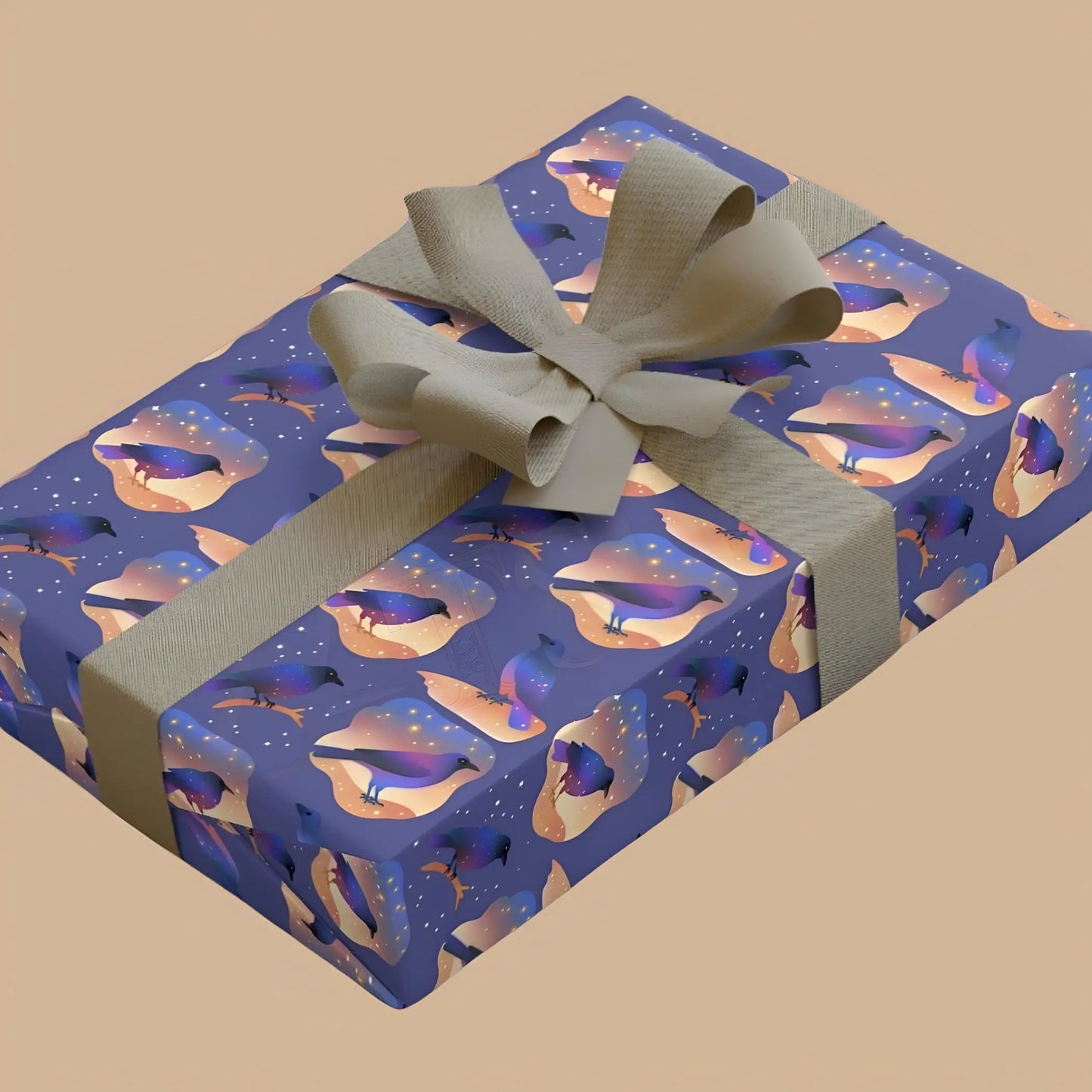 Starry Night Bird Wrapping Paper - Wrapping paper
