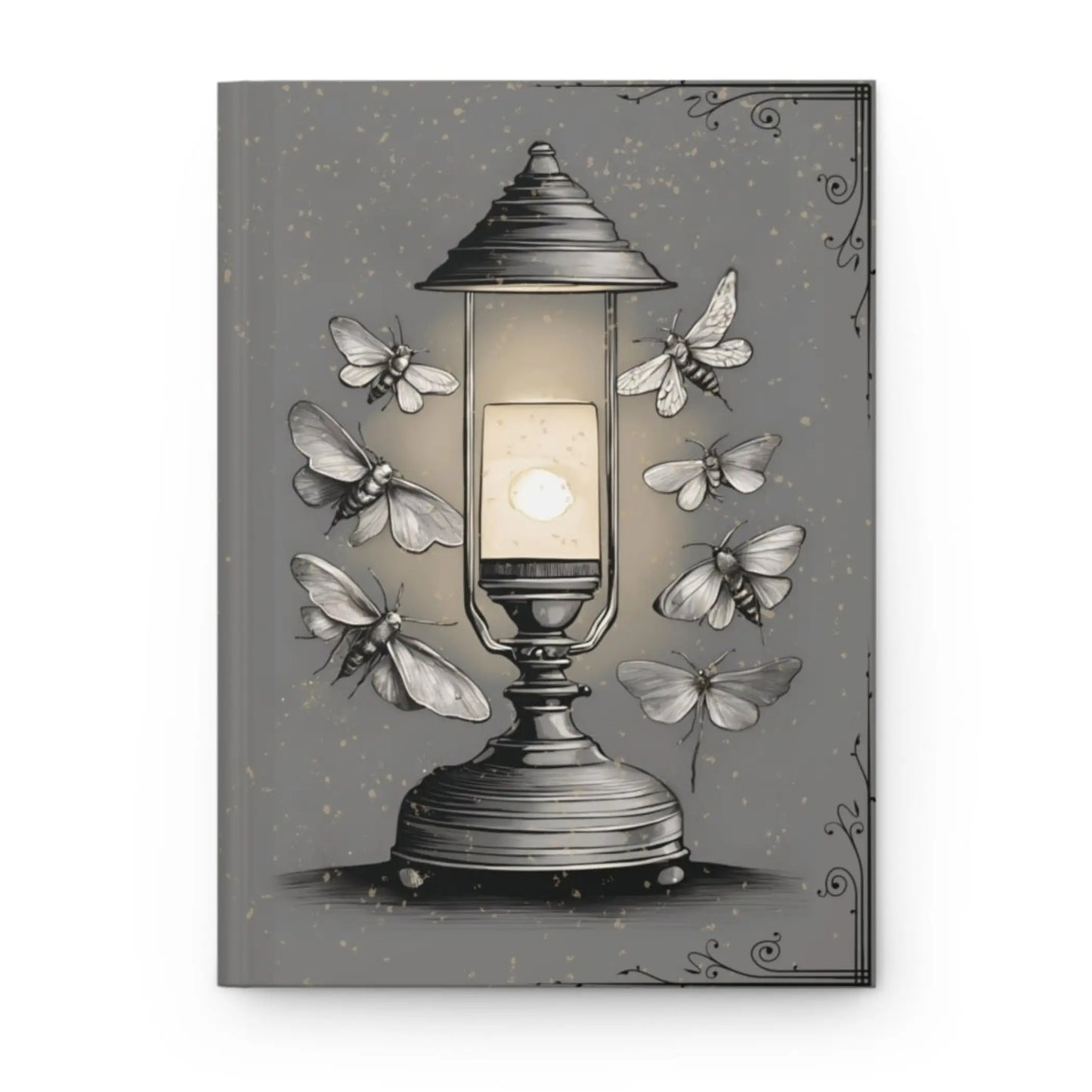 Victorian Gothic lamp with moths