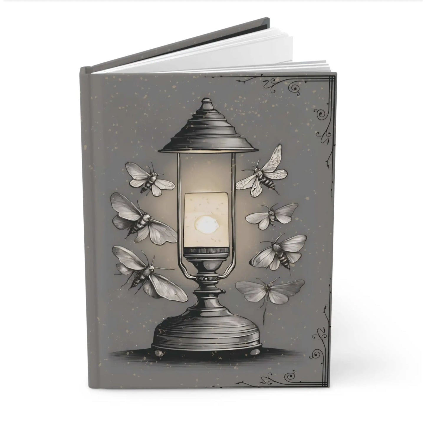Victorian Gothic lamp with moths