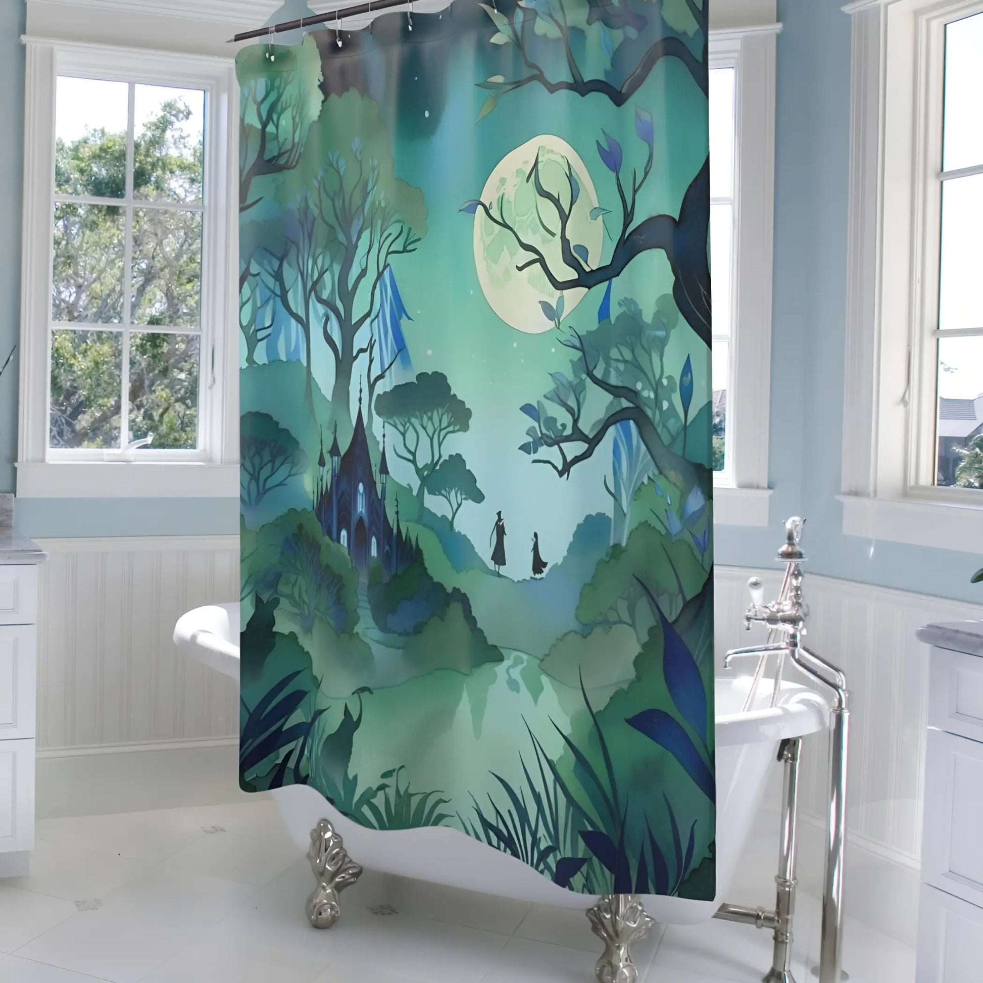 Enchanted Forest Shower Curtain. Free Shipping - 71’’ × 74’’ - Shower Curtains