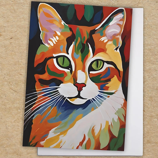 Colorful Cat Greeting Cards. Ships from Australia - 6.9’’ x 4.9’’ / Glossy / 1 pc - All occasion cards