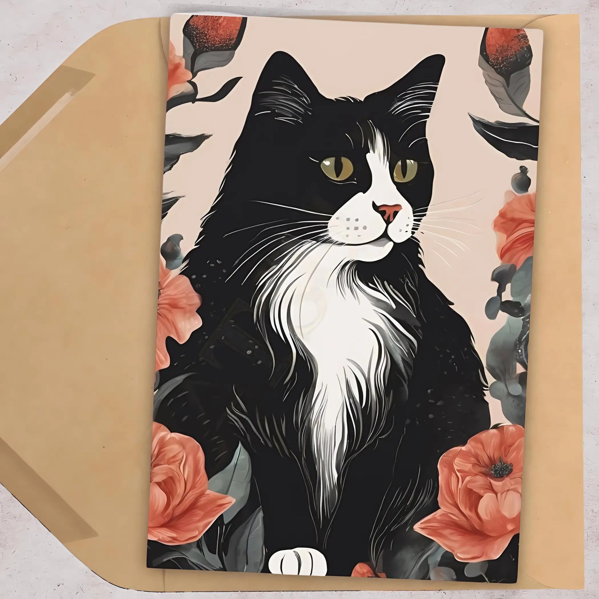 Black Cat All Occasion Cards (7 pcs). - One size - All occasion cards