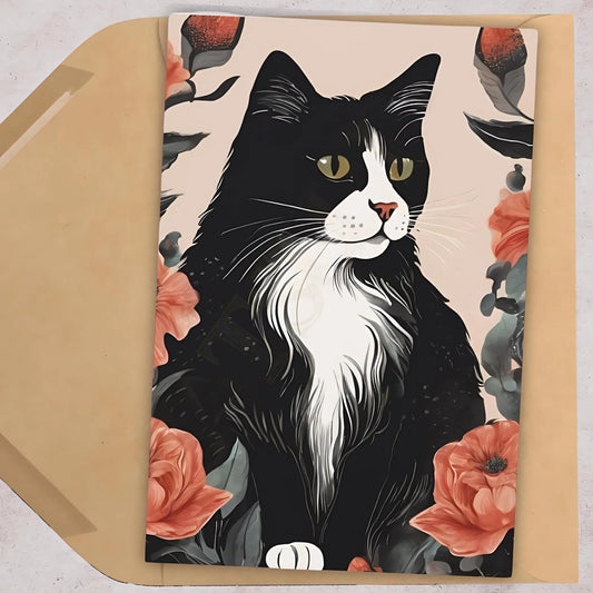 Black Cat All Occasion Cards (7 pcs). - One size - All occasion cards