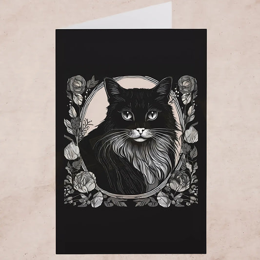 Black Cat Cards (7 pcs). Ships from EU. - One size - All occasion cards