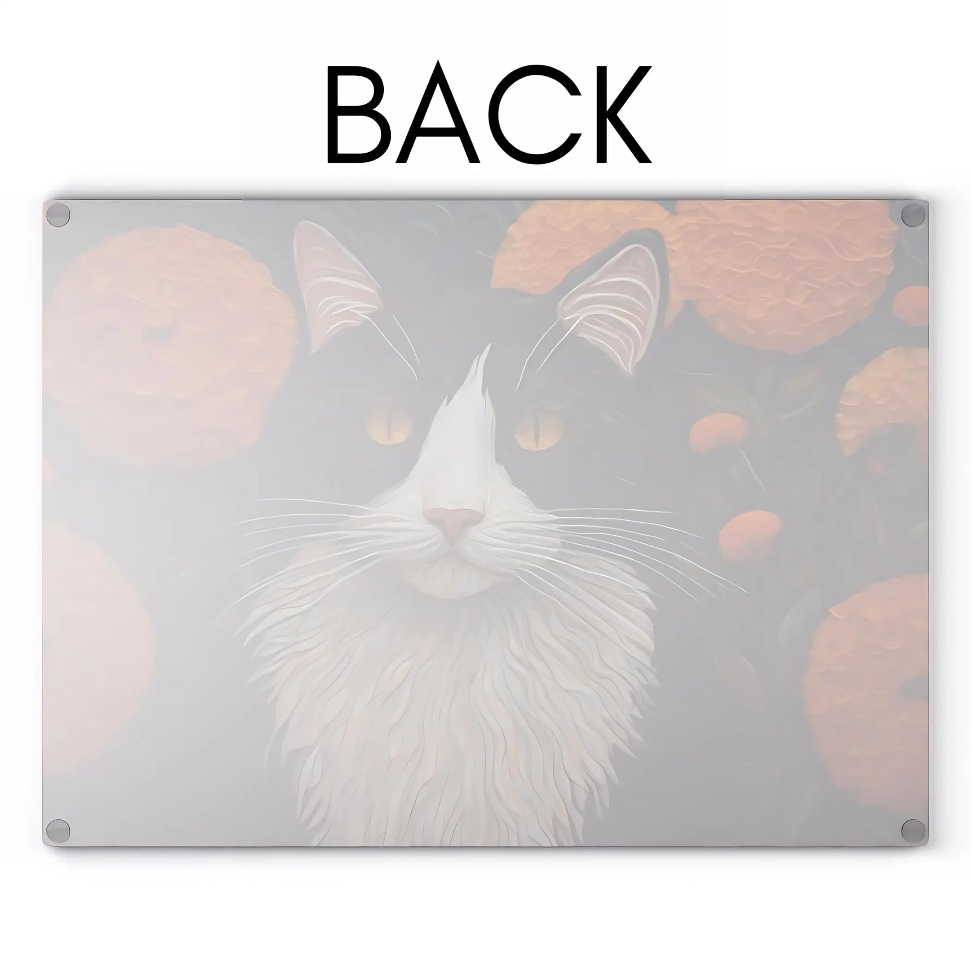 Black and White Cat Glass Cutting Board - Cutting boards