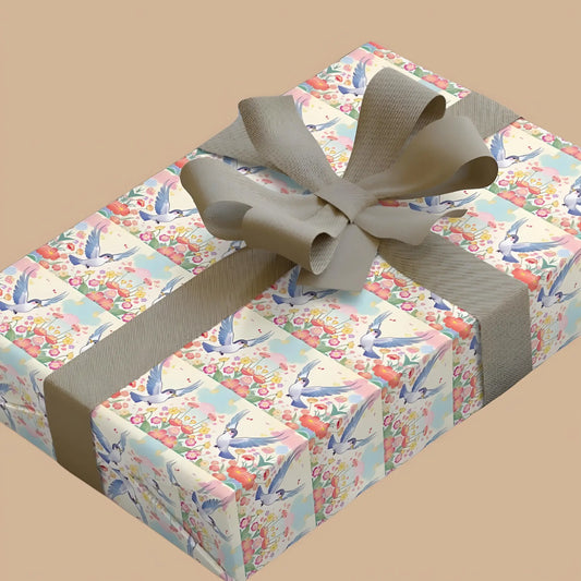 Bluebird Wrapping Paper - 28’’ x 39’’ / Satin - Wrapping paper