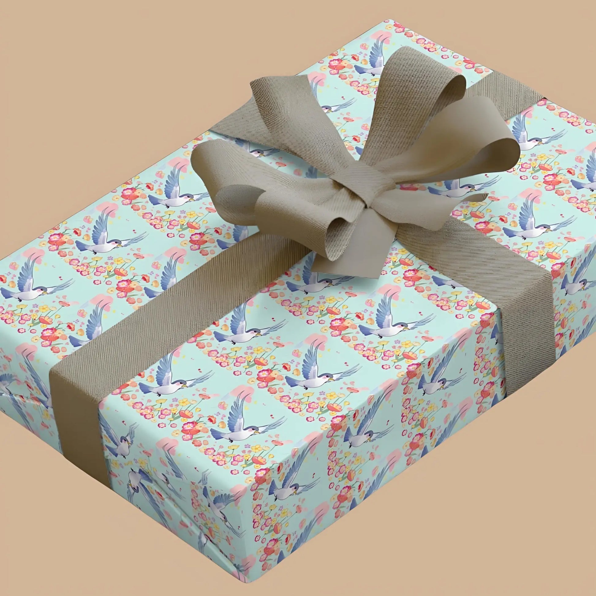 Bluebird Wrapping Paper - 28’’ x 39’’ / Satin - Wrapping paper