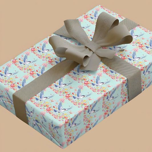 Bluebird Wrapping Paper - 28’’ x 39’’ / Satin - Wrapping paper