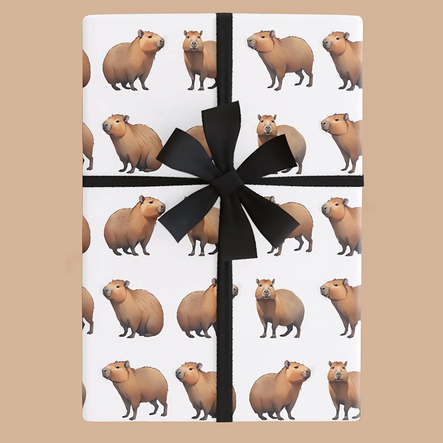 Capybara Wrapping Paper - 28’’ x 39’’ / Satin - Wrapping paper