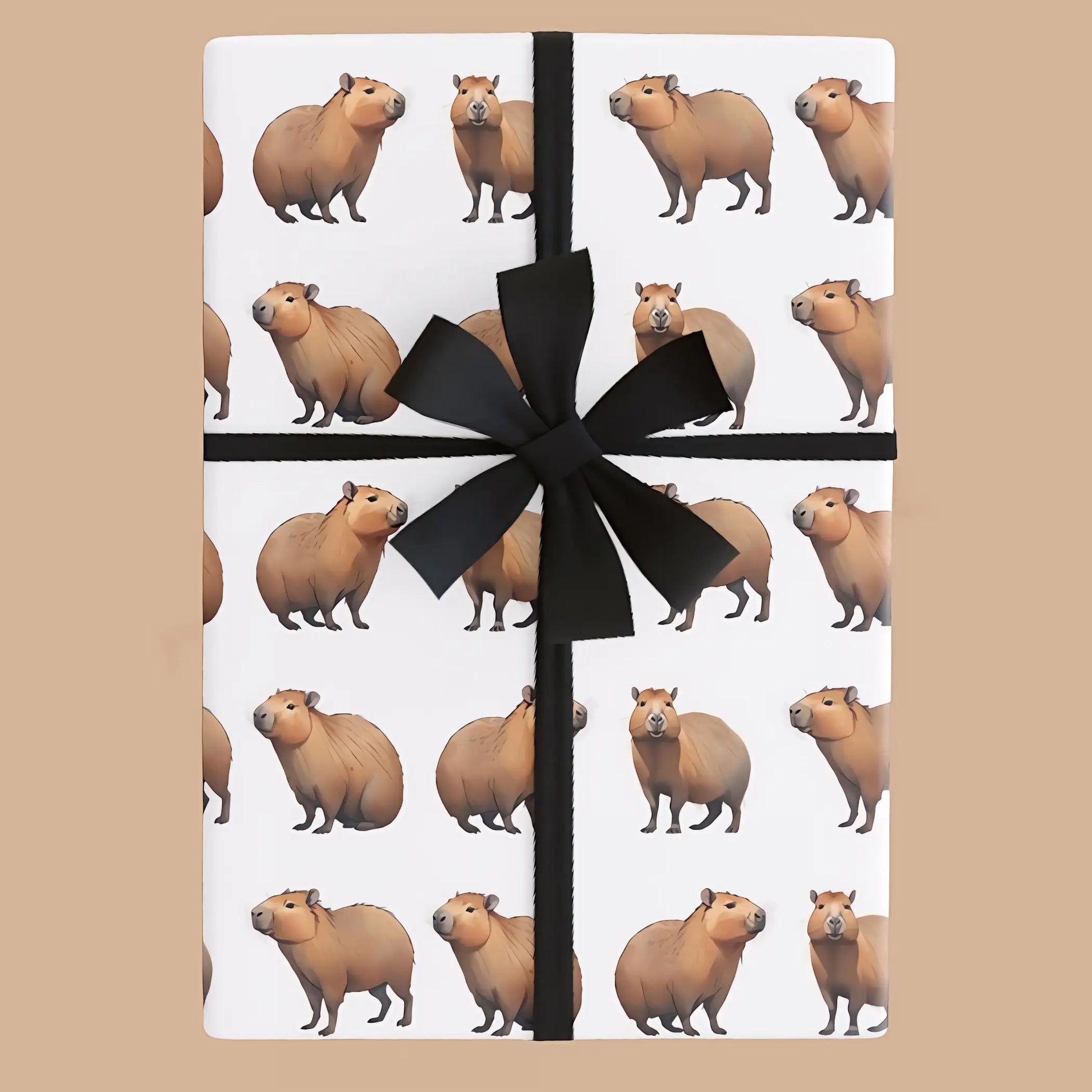 Capybara Wrapping Paper - 28’’ x 39’’ / Satin - Wrapping paper