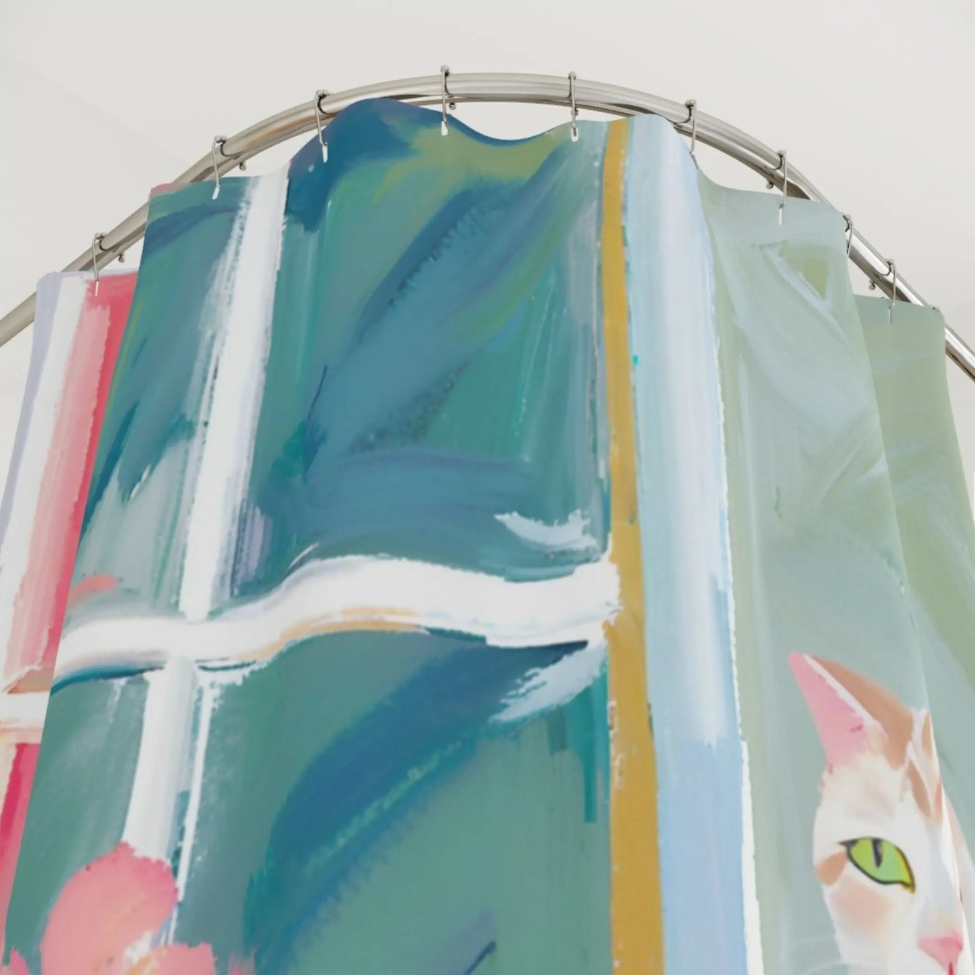 Cat Shower Curtain. - 71’’ × 74’’ - Shower curtain