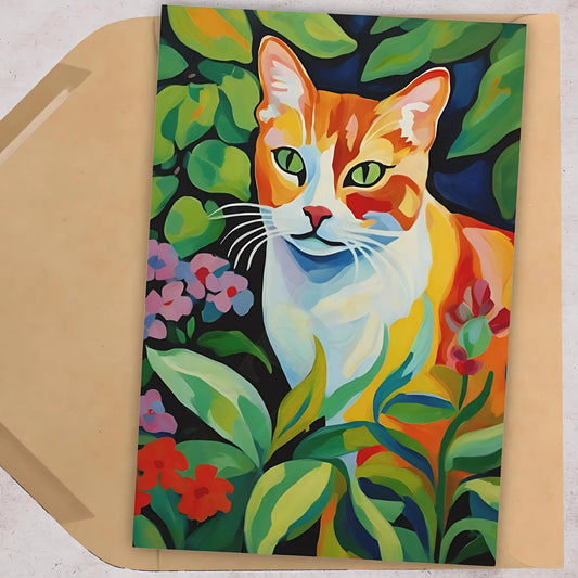 Colorful Cat Cards (7 pcs) - One size - All occasion cards