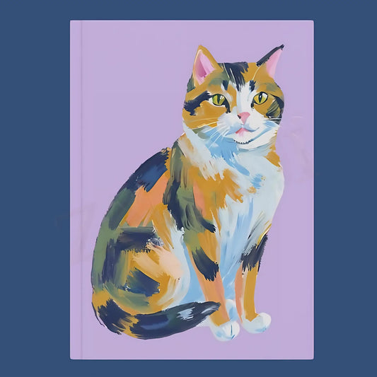 Colorful Cat Hard Backed Journal - Blank / 5.2’’ x 7.4’’ - Journals