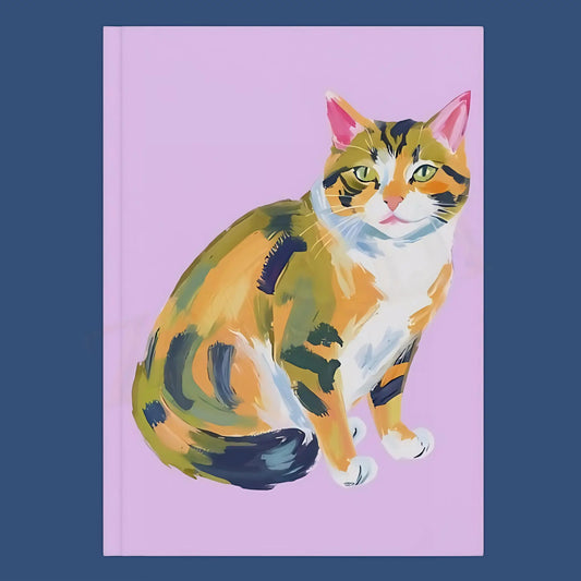 Colorful Cat Hard Backed Journal - Blank / 5.2’’ x 7.4’’ - Journals