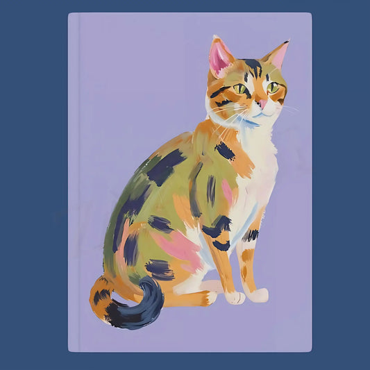 Colorful Cat Hard Backed Journal - Blank / 5.2’’ x 7.4’’ - Journals