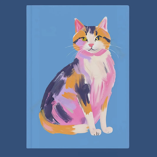 Colorful Cat Hard Backed Journal - Blank / 5.2’’ x 7.4’’ - Journals