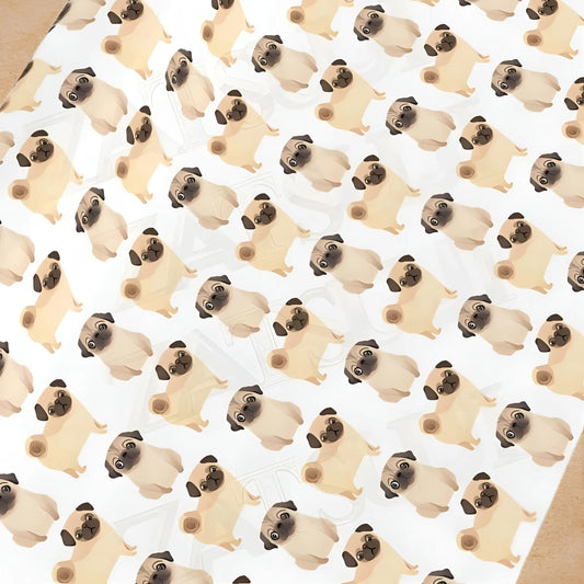 Cute Pugs Wrapping Paper - Wrapping paper