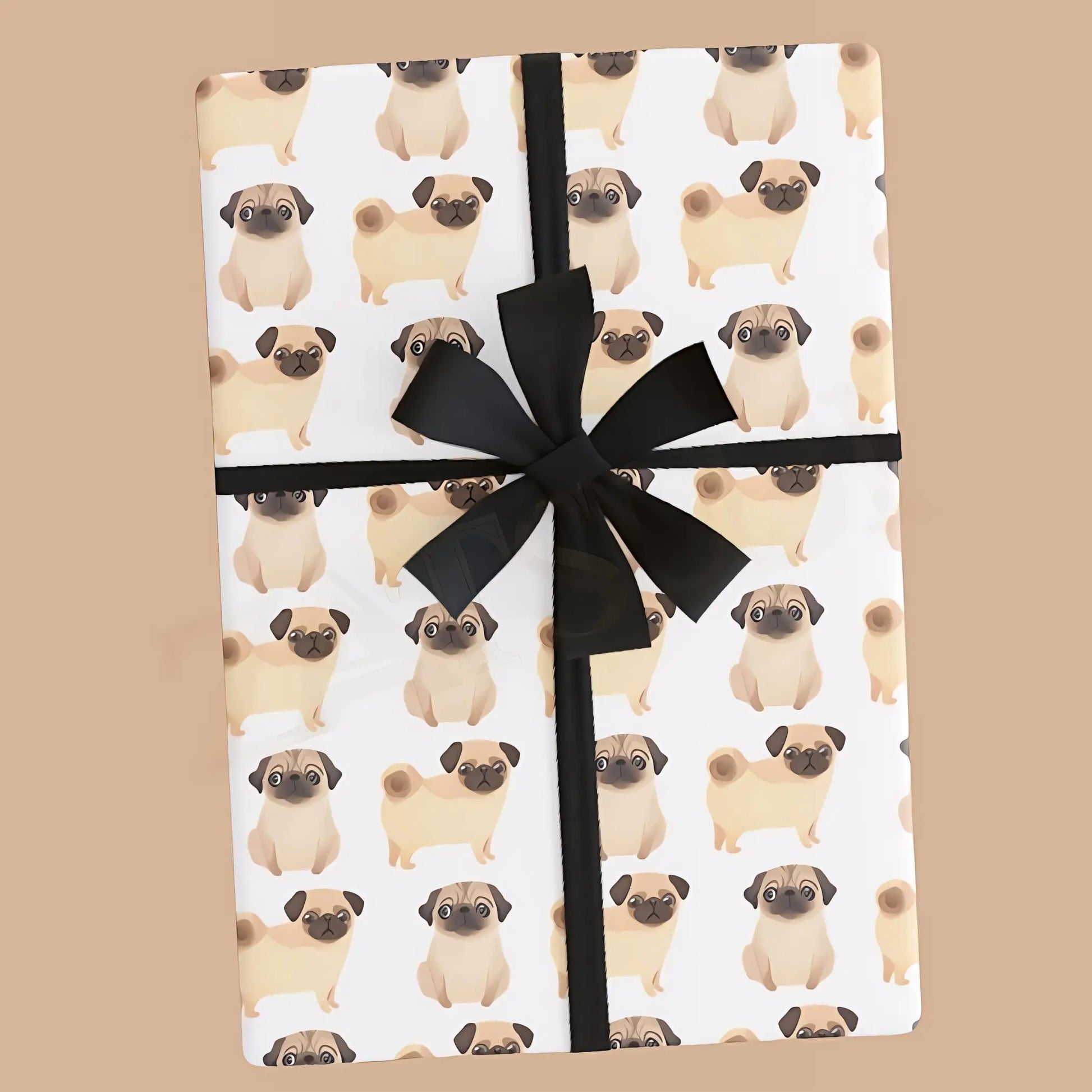 Cute Pugs Wrapping Paper - 28’’ x 39’’ / Satin - Wrapping paper