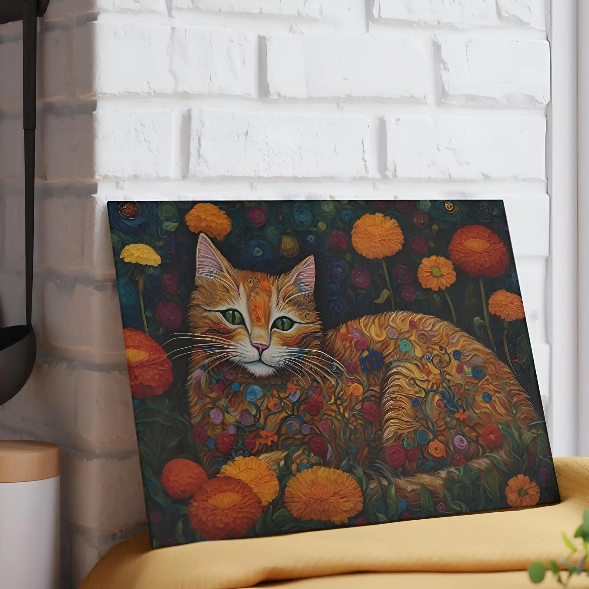 Ginger Cat Glass Cutting Board - Home Decor