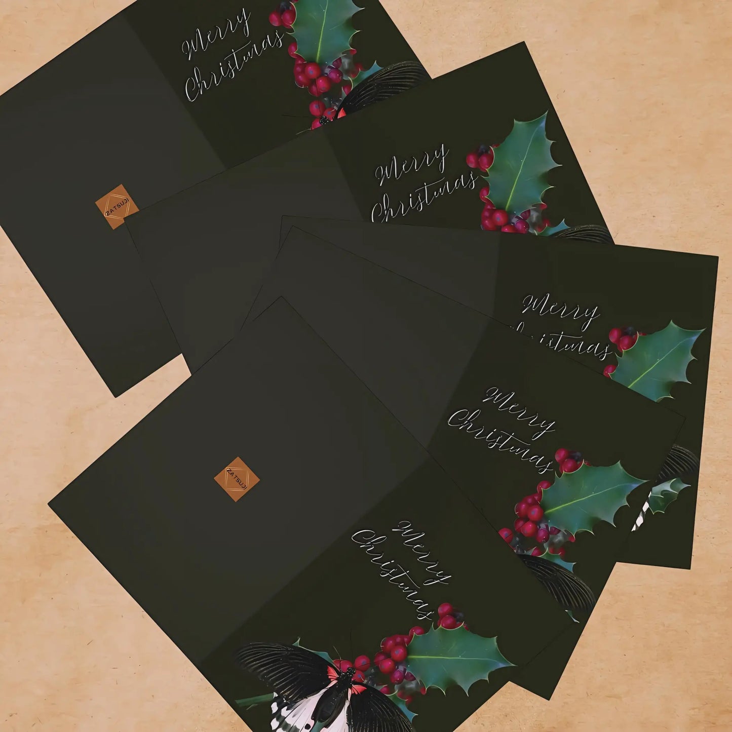 Gothic Christmas Cards (5 Pack) - 5.8” x 8.2” / Semi Glossy / 5 pcs - Christmas Cards