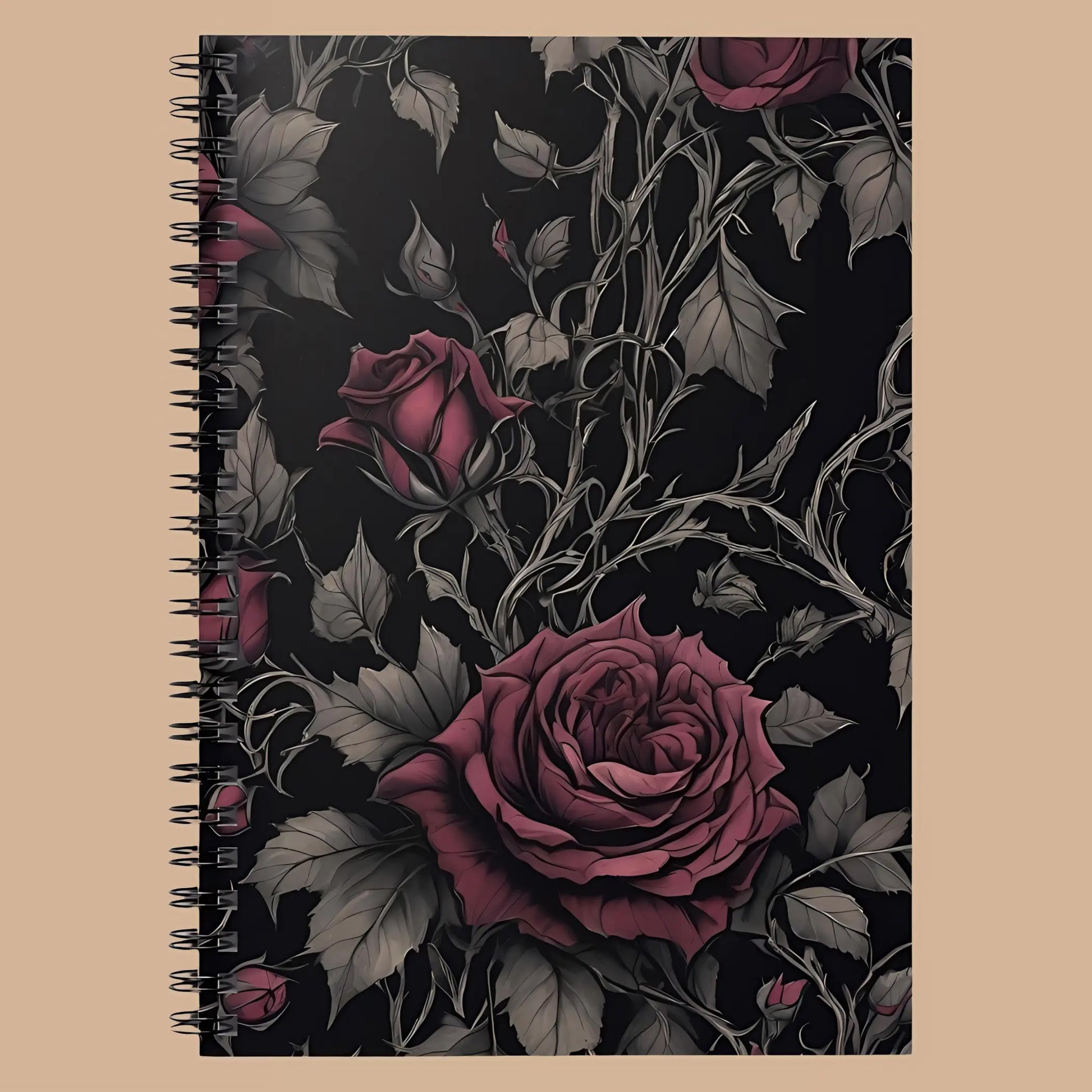 Gothic Roses Spiral Notebook. Ships from the US - One Size - Notebooks