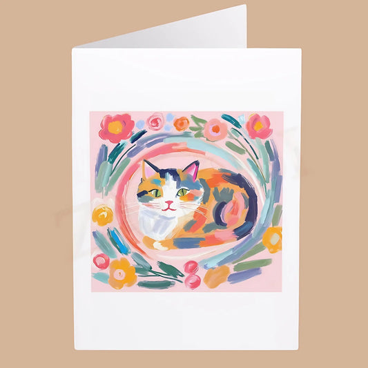 Impressionist Cat Cards. 5 pack ships from UK. - 5.8” x 8.2” / Semi Glossy / 5 pcs - All occasion cards