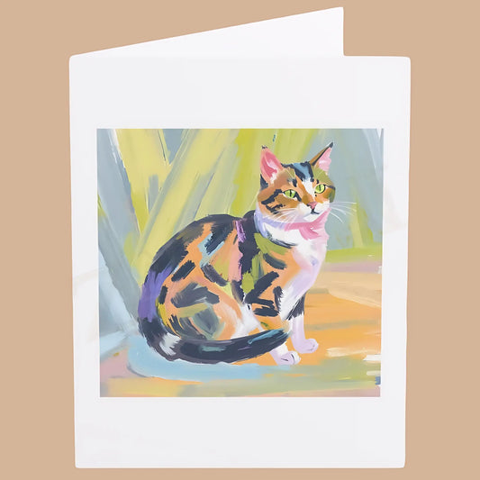 Impressionist Cat Cards. 5 pack ships from the UK - 5.8” x 8.2” / Semi Glossy / 5 pcs - All occasion cards