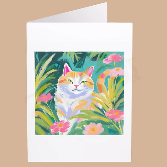 Impressionist Cat Cards. Ships from the US - 4.25’’ x 5.5’’ (Vertical) / Coated (both sides) / 1 pc - All occasion cards