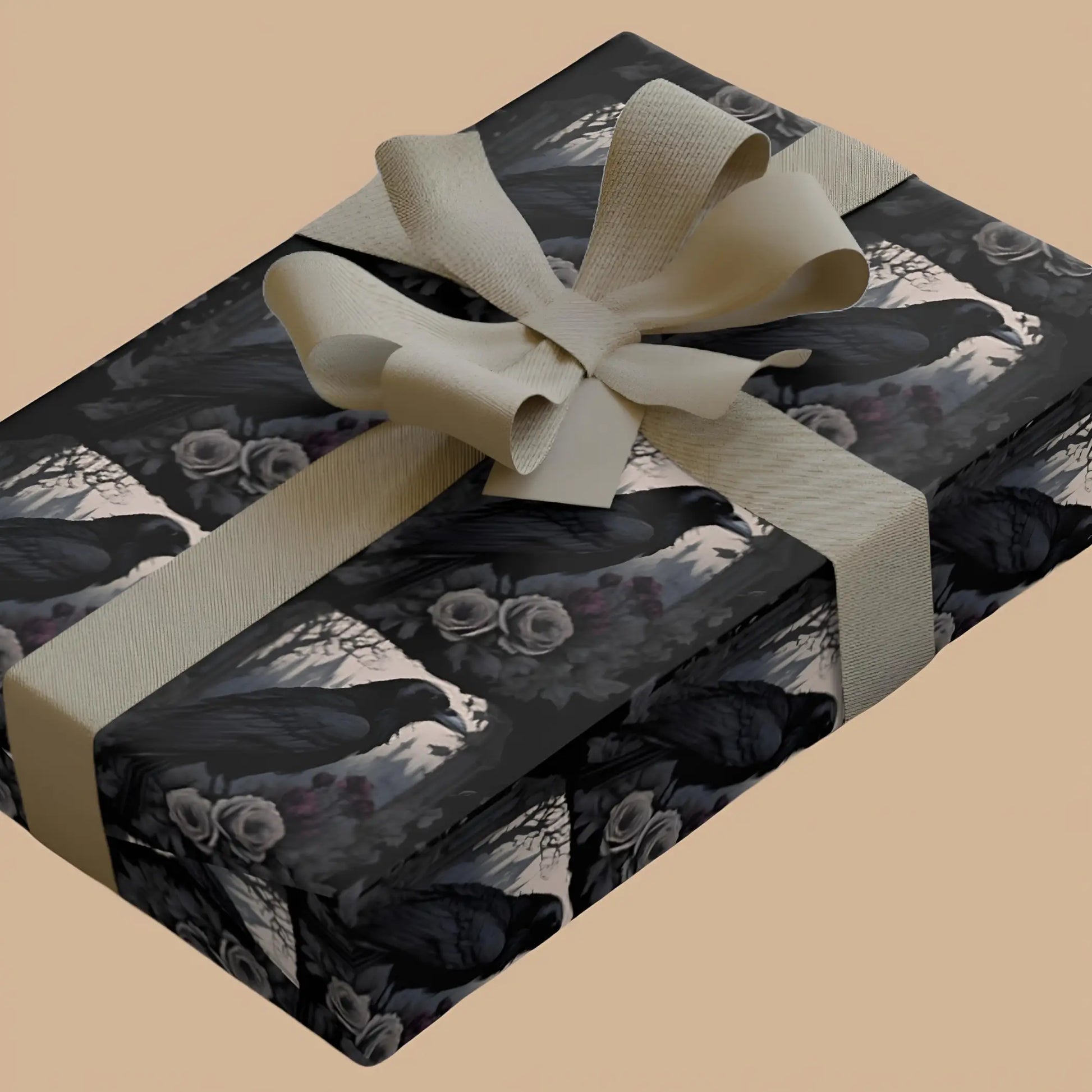 Ravens Gothic Wrapping Paper - 28’’ x 39’’ / Satin - Wrapping paper