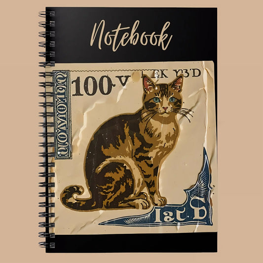 Scrapbook Cat Spiral Notebook - One Size - Notebooks